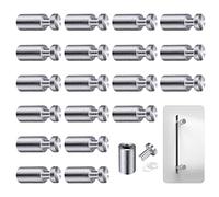 Her Kindness 20 pcs In Acciaio Inox Vite Pubblicità Viti di Fissaggio Bulloni Supporto Vite Segno Pubblicità Chiodi Hardware Supporti Viti Frameless Standoff Clamp Per Vetro 12 x 25mm