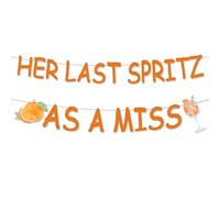 Her Last Spritz As A Miss Banner, Aperol Spritz Bridal Shower Party Decorations, Love at First Spritz Decorazioni per addio al nubilato, addio al nubilato, forniture per feste di fidanzamento, brunch