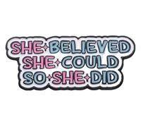 Her Story - Spilla smaltata per abiti da donna, Klein, Metallo non prezioso