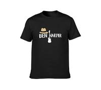 Hera-Boom Ben Harper Guitar Unisex 100% Cotton Short-Sleeve T-Shirts Black S