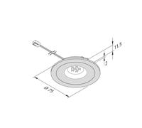 Hera Faretti LED da incasso per mobili AR 68 4W acciaio inox 3.000K Hera