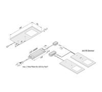 Hera Lampada LED mobili Eco-Pad F set 2x 3.000K alu Hera