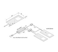 Hera Lampada LED mobili Eco-Pad F set 2x 4.000K alu 20203112003