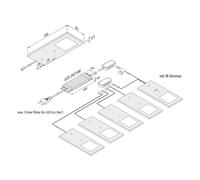 Hera Lampada LED mobili Eco-Pad F set 5x 3.000K nero Hera