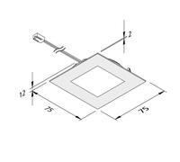 Hera Lampada LED per mobili FAQ 68 acciaio inox 4W 3.000K Hera