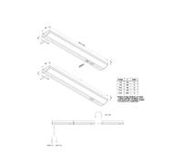 Hera Lampada LED per mobili ModuLite F, nera, 90 cm, 3.000 K, alluminio Hera