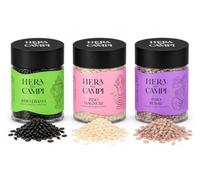 Hera nei Campi Bundle 3x250 grammi riso, 750 grammi mix Ebano, rosae magnum | Chicco Gigante Magnum, Riso Nero Aromatico, Colore Rosa in Cottura, Cottura 9-37 Minuti, Varietà Esclusive