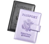 Herain Porta passaporto, custodia per passaporto, portafoglio per passaporto, per famiglia, donne, uomini, custodia per passaporto, custodia per passaporto, porta passaporto e carta di vaccino