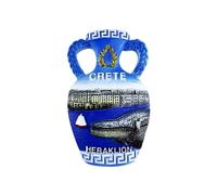 Heraklion Creta Grecia - Magnete per frigorifero da viaggio, souvenir per frigorifero, decorazione 3D, adesivo magnetico dipinto a mano, collezione artigianale