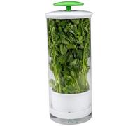 Herb Keeper and Herb Saver, contenitore di stoccaggio in vetro con foro traspirante, mantieni la conservazione delle erbe fresche con manico per coriandolo, menta, prezzemolo, asparagi