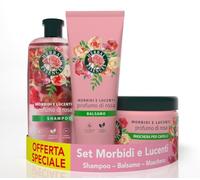 Herbal Essences Morbidi e Lucenti con Essenza di Rosa Set Per Capelli Secchi: 1x Shampoo 250ml + 1x Balsamo 200ml+1x Maschera 300ml