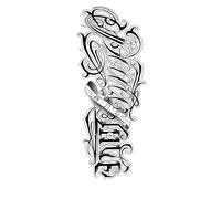 Herbal tattoo stickers English letters for men and women waterproof simulation arm semi-permanent 12 * 19cm(02)