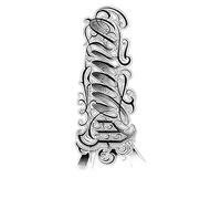 Herbal tattoo stickers English letters for men and women waterproof simulation arm semi-permanent 12 * 19cm(01)