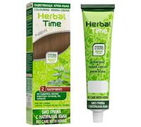 Herbal Time Colore naturale per capelli henné Cappuccino N. 2 | Copre i capelli bianchi | Colore dei capelli semipermanente | Senza ammoniaca, senza solfati e senza parabeni | 75 ml