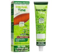 Herbal Time Rosso Ramato 3 | Tintura Naturale con Henné per Capelli | Copre i Bianchi | Colore Semipermanente | Senza Ammoniaca, Solfati e Parabeni | 75 ml