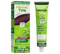 Herbal Time Tintura naturale per capelli Colore henné Melanzana Nº 9 | Copre i capelli bianchi | Colore dei capelli semipermanente | Senza ammoniaca, senza solfati e senza parabeni | 75 ml