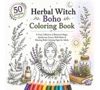 Herbal Witch Boho Coloring Book: A Cozy Collection of Botanical Magic, Apothecary Scenes, Wild Herbs & Relaxing Boho Coloring Pages for Adults