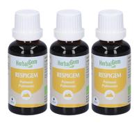 Herbalgem Respigem Polmoni Concentrato di Gemme Fresche Gocce 3x30 ml