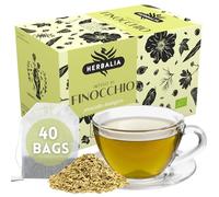 HERBALIA - Tisana al Finocchio in Bustine, 40 Bustine Senza Punti Metallici, 84 gr. di Finocchio per Infusi e Tisane