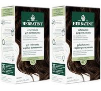 Herbatint Colorazione Gel Permanente per Capelli 4D Castano Dorato - 170 ml | Senza Ammoniaca, Copertura Ottimale dei Capelli Grani | per pelli Sensibili, con 8 Estratti Naturali Bio (Confezione da 2)