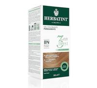 Herbatint Gel Colorante Permanente 3Dosi, 300ml - 8N Biondo Chiaro, Senza Ammoniaca, per Pelli Sensibili, 100% Copertura Capelli Bianchi, con 8 Estratti Naturali Bio