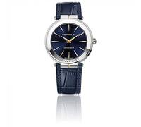 Herbelin 1222/T15BL - Orologio meccanico Newport Slim, quadrante blu notte su pelle, 42 mm