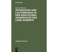 Herbert Blasche Intonation Und Lautgebungs in Der Englischen (Copertina rigida)