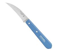 Herbertz Opinel Gemüsemesser No. 114, rostfreier Sandvik-Stahl, gebogen, hellblauer Buchenholzgriff, Coltello. Unisex-Adulto, Multicolore, Taglia Unica