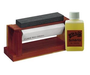 Herbertz Supporto in legno con 3 pietre per affilare, set 288415