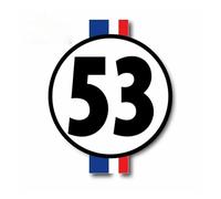 Herbie The Love Bug 53 Decalcomanie in vinile Decalcomanie for moto Accessori decorativi Copertura impermeabile Graffi PVC, 14 cm * 11,4 cm(14x11.4cm)