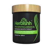 Herbishh Argan Hair Mask - Condizionamento profondo e idratazione per capelli dall'aspetto più sano per capelli molto secchi, deboli e stressati, senza solfati, senza parabeni (800 g)