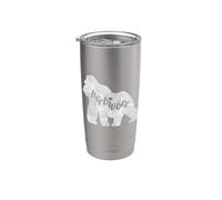HERBIVOROUS Primate Vegan Veg - Ispirato al mangiatore a base vegetale Bicchiere termico in acciaio inox doppia parete