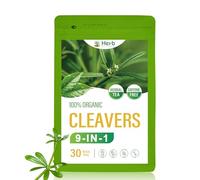 HerbOLITHIC Cleavers Herb - Bustina di tè per drenaggio linfatico, 9 in 1, per detox, pulizia e supporto immunitario, con estratto di radice di bardana di tarassaco, ultra concentrato, senza caffeina