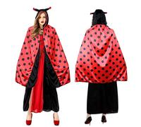 Herbst Costume da coccinella da donna, costume da coccinella con cappello, costume da ladybug per carnevale, cosplay, feste a tema
