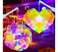 Herbst Lanterna per bambini, 2 pezzi, asta per lanterna per bambini, lanterna portatile, lanterna St Martin, set fai da te, lanterne a LED per bambini, per trasloco Martin, Halloween, Natale