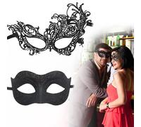 Herbst Maschera in pizzo, 2 pezzi di maschera veneziana coppia maschera mascherata pizzo maschera occhi maschera pizzo maschera viso costume per Halloween carnevale festa cosplay