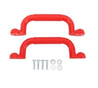 HERCHR 1 Paio di Maniglie per Parco Giochi, Maniglie di Sicurezza, impugnature di Sicurezza Professionali Antiscivolo per strutture da Arrampicata per Set da Gioco, Case sugli Alberi e (Rossa)
