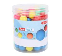 HERCHR 100 palline da gioco colorate, palline sostitutive per giochi in plastica, strumento didattico per la matematica, 20 mm, sfere vuote per il conteggio, con scatola di