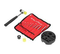 HERCHR 14pcs Roll Pin Punch Set, Gunsmithing Punch Rimozione di Strumenti di Riparazione con Martello per Automobili, Orologi, Gioielli e Artigianato