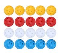 HERCHR 20 Pezzi praticano Palline da Golf, Palline di addestramento da Golf in plastica Cavo di Colore Misto a Flusso d'Aria per esercitazioni di Oscillazione, Gamma di Guida, Uso