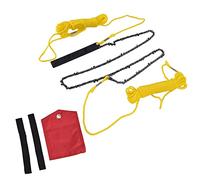 HERCHR a Mano con Cerniera, 48 Pollici 63 Denti a Catena Corda Mano Albero Elevata durezza Maniglia Comoda Strumenti per Motosega Tascabile Pieghevole per Taglio all'aperto Potatura di