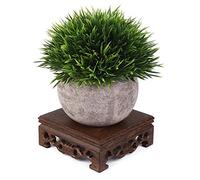 HERCHR Base per piedistallo per Bonsai, Banchi di Mostra in Legno Pratico Vaso per teiera, Vaso Bonsai Decorazione retrò piedistallo, Vaso Di Legno Mobili In Legno Giardino Bonsai Casa Piedistallo