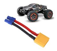 HERCHR Cavo Maschio XT90 da Femmina a EC3, 12AWG 94 mm/3.7in Connettore Riutilizzabile termina la Lunghezza della Guscio Sicuro XT90 Linea Adattatore per connettore ad esC Maschile per