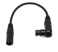 HERCHR Cavo prolunga per microfono XLR, adattatori per cavo XLR da femmina a maschio dritto da 90 gradi per sala di registrazione degli altoparlanti (30 cm/11,81 pollici)
