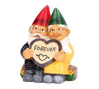 HERCHR Coppia di Amanti Nani con Cuore eterno Design, Statua da Collezione di Coppia di gnomi Innamorati Sempre Giardino per Interni, Esterni, Giardino e Arredamento per la casa