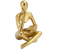 HERCHR Decorazioni Per La Casa Statua del Pensatore, Statua del Pensatore Per Donne Che Leggono Statuetta da Collezione in Resina Scultura di Arte Astratta Decorazioni(Oro)