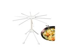 HERCHR Essiccatore per Pasta per tagliatelle Fatte in casa, 10 Rami Noodles Pieghevoli Stendino, Tacapasta Stendipasta in ABS Plastica Pasta, Spaghetti Pasta Stendino Asciugatrice 28×16,8 cm