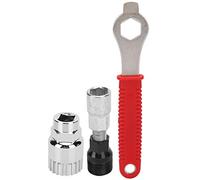 HERCHR Estrattore per pedivella per bicicletta, puleggia a cono del volano Chiave per cassetta con manicotto rotante Strumento per rimuovere la pedivella per bici Facile da smontare e