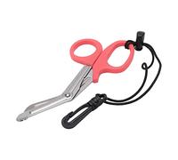 HERCHR Forbici per Immersione, Cesoie per Immersione in Acciaio Inossidabile per la Sicurezza della Mano Sinistra e Destra con Cordino e Fibbia per Tagliare I Detriti Subacquei (Rosa)