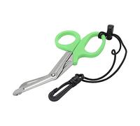 HERCHR Forbici per Immersione, Cesoie per Immersione in Acciaio Inossidabile per la Sicurezza della Mano Sinistra e Destra con Cordino e Fibbia per Tagliare I Detriti Subacquei (Verde)